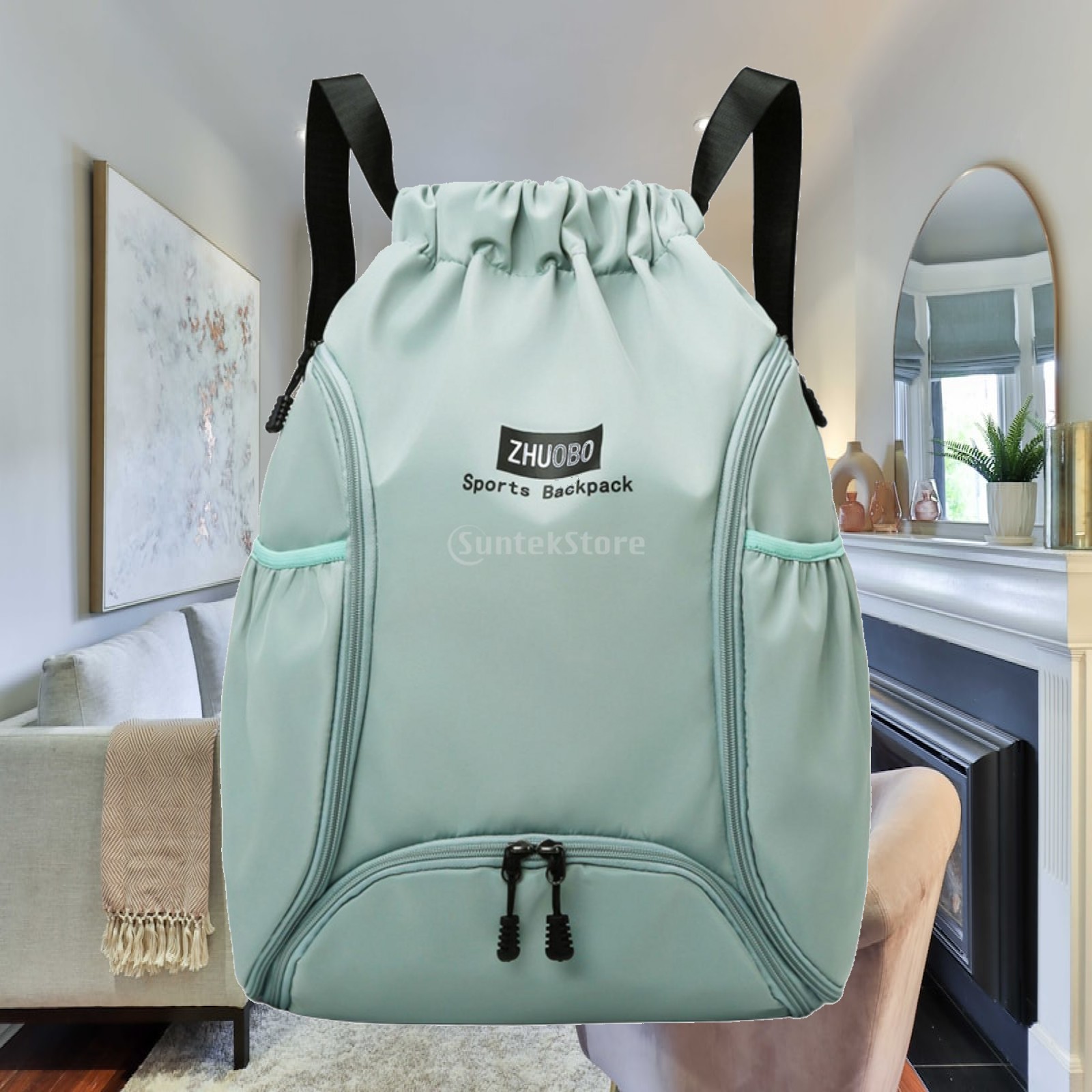 Drawstring Gym Bag - Basketball-Rucksack mit Kordelzug und verstellbaren Schultergurten,