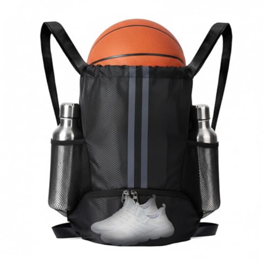 Drawstring Gym Bag - Sport-Rucksack mit Kordelzug und Schuhfach, Turnbeutel