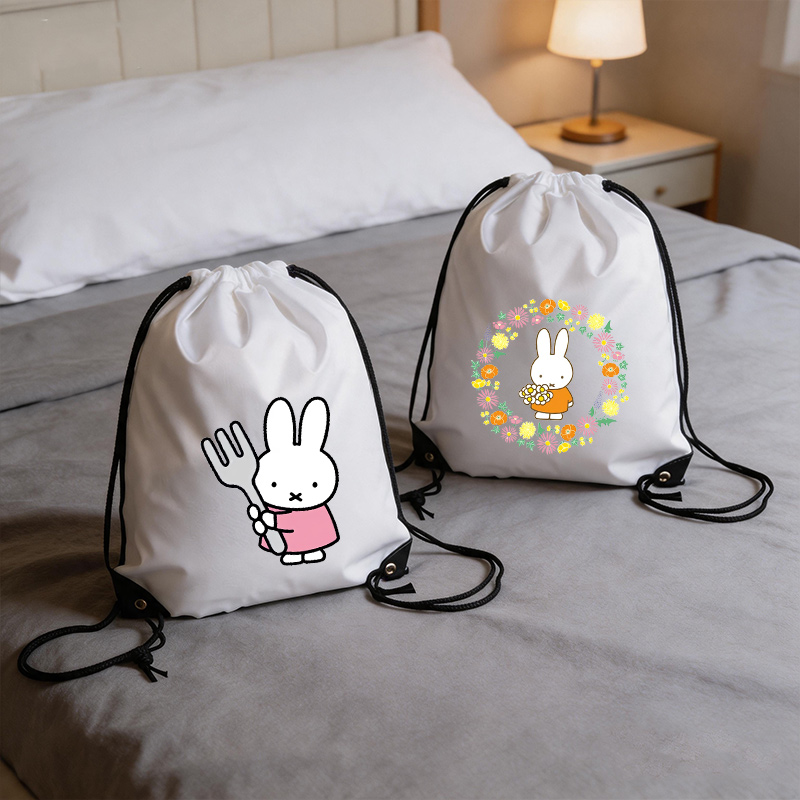Drawstring Gym Bag - Miffys Kordelzugtasche für Damen, wasserdicht, für