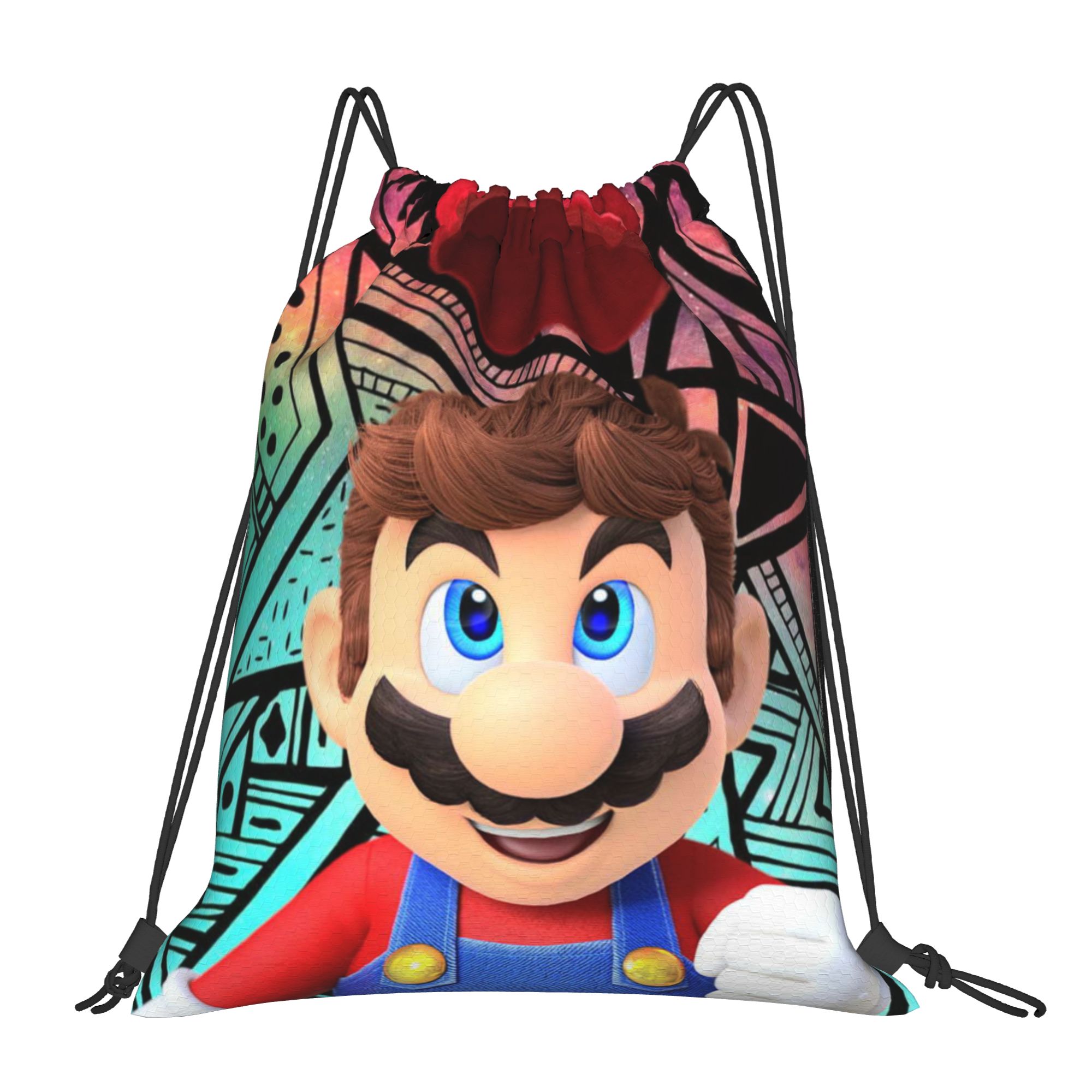 Drawstring Gym Bag - Benutzerdefinierter M-Marioes Video Game Brothers and