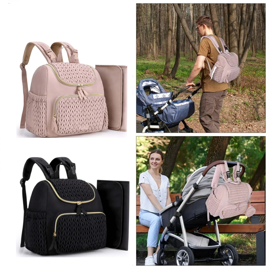 Große Wickeltasche mit Strickm – Backpack Diaper Bag Bewertung und Preis