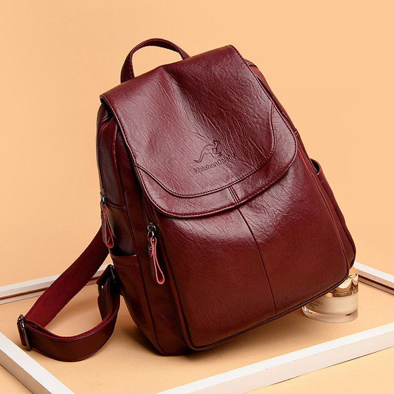 9-farbige Damen-Rucksäcke aus  – Leather Backpack Vintage Bewertung und Preis