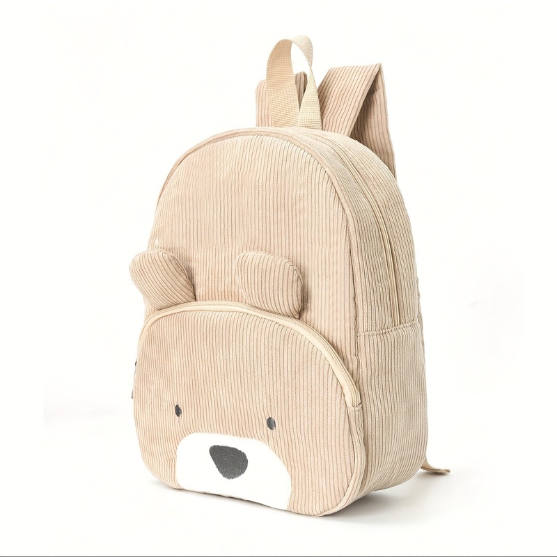 Niedlicher Bären-Cord-Rucksack – Canvas Backpack Casual Bewertung und Preis