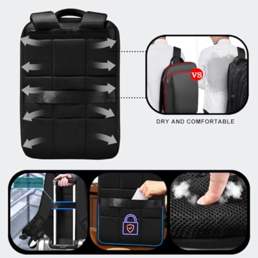 Schlanker und erweiterbarer 15 – Travel Backpack Anti Theft Bewertung und Preis
