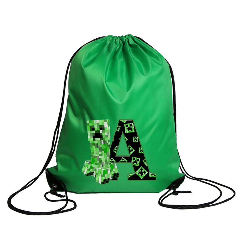 Cartoon Minecrafted Polyester- – Drawstring Gym Bag Bewertung und Preis