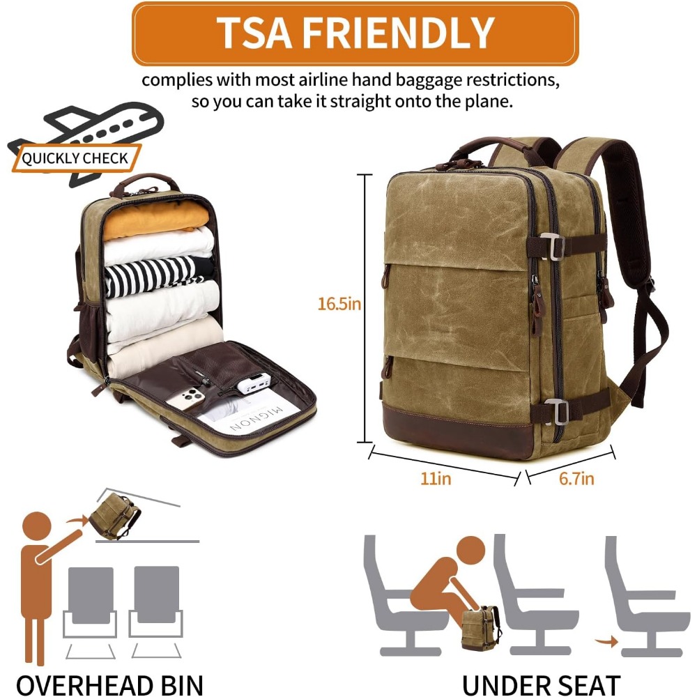 Reiserucksack für Herren - Han – Canvas Backpack Casual Bewertung und Preis