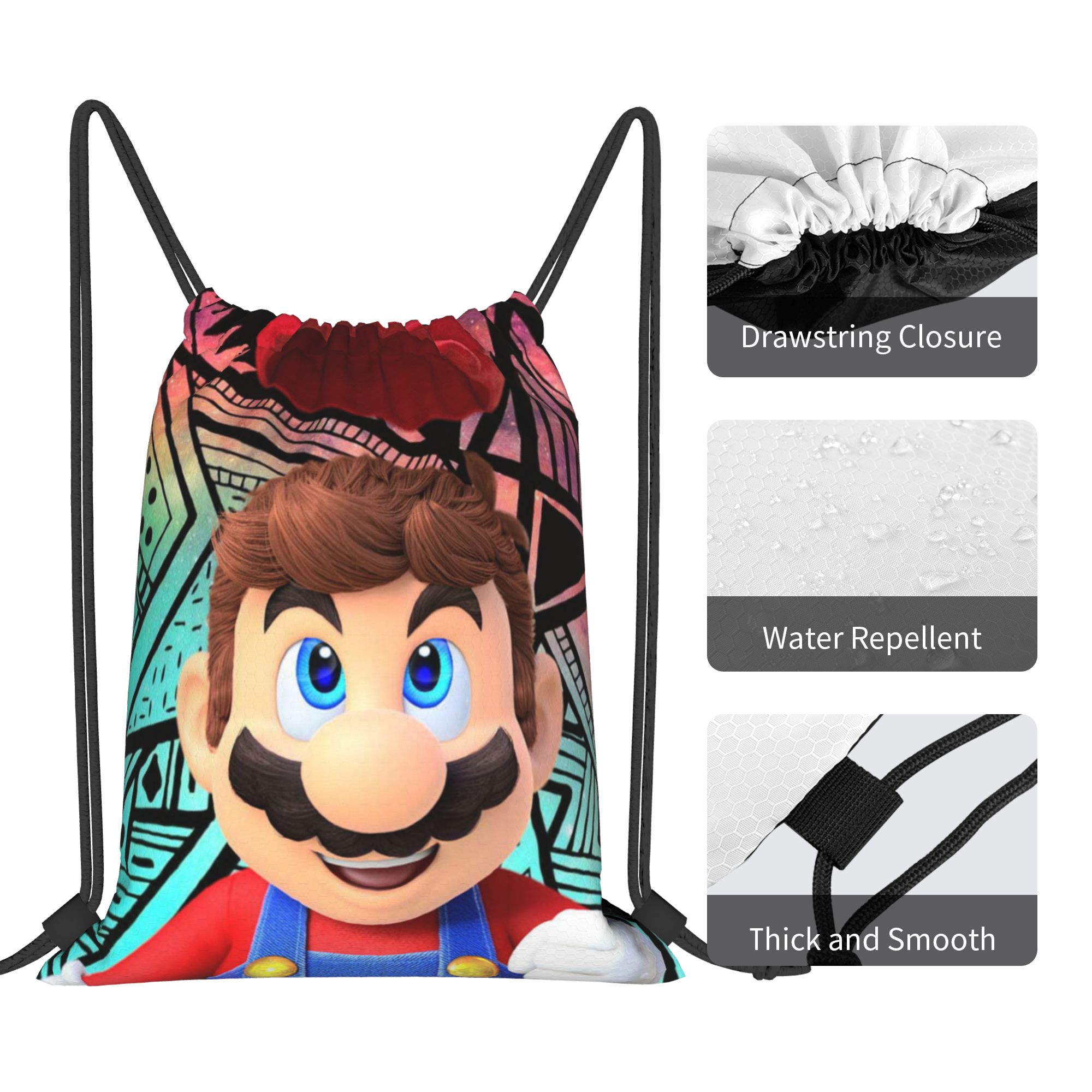 Benutzerdefinierter M-Marioes  – Drawstring Gym Bag Bewertung und Preis
